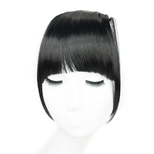 Clip In Hair Bangs Hairpiece Synthetic Blunt Bangs Hair Piece