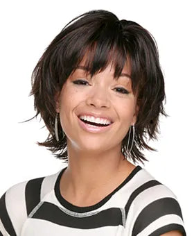Heavy Layered Hairstyles Short Straight Black Wig