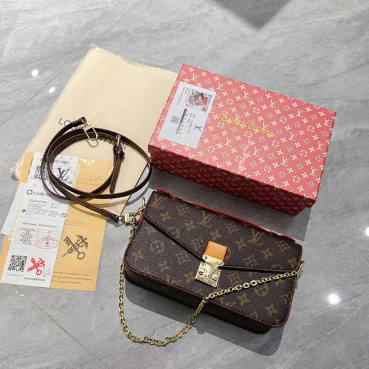 Lo vu messenger bag with long shoulder strap