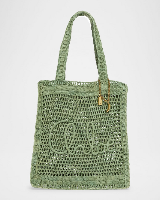 Chloé Summer Banana Tote Bag in Raffia