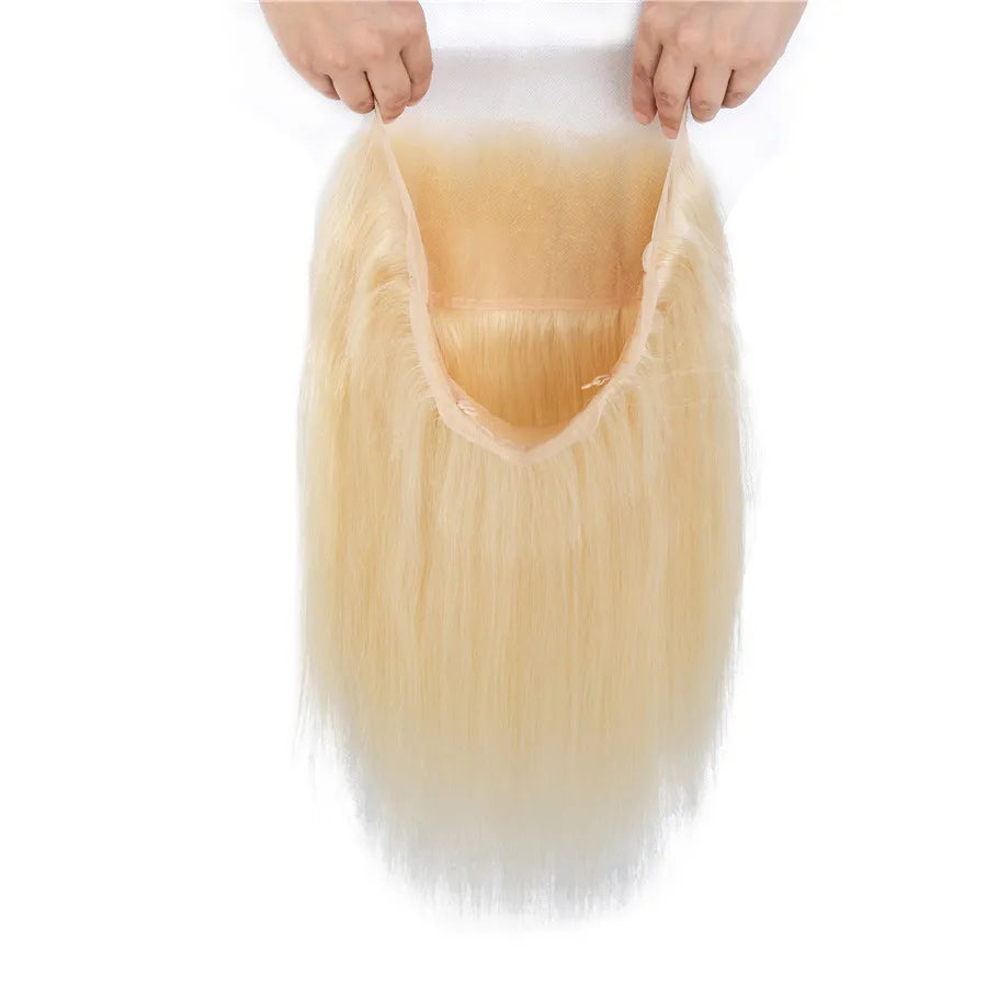 Wigsbuys 360 Lace Frontal Remy Human Hair 613 Color