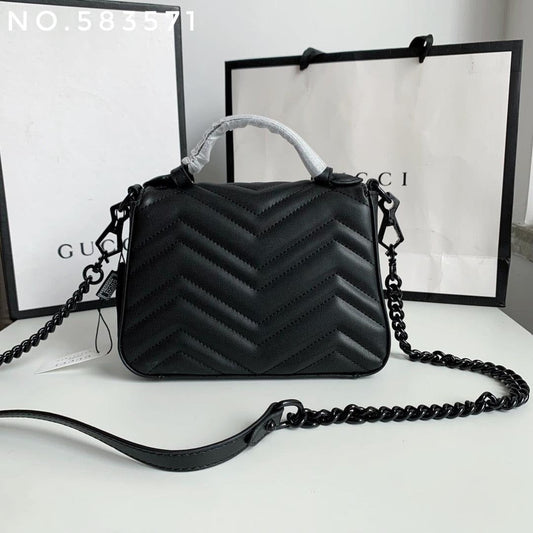 Gucci Marmont Mini Top Handle Bag 8″W X 6″H X 3″D