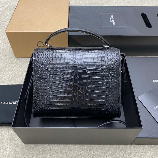 Authentic Saint Laurent CASSANDRA Top Handle Bag 578000 24×20x11cm