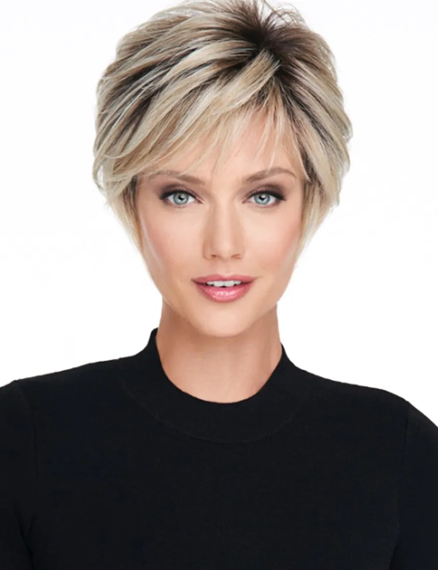 Short Pixie Cut Hairstyle Synthetic Straight Women Wigs 8Inches