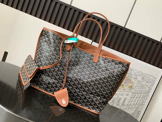 Goyard Artois Tote Coated Canvas brown handbag