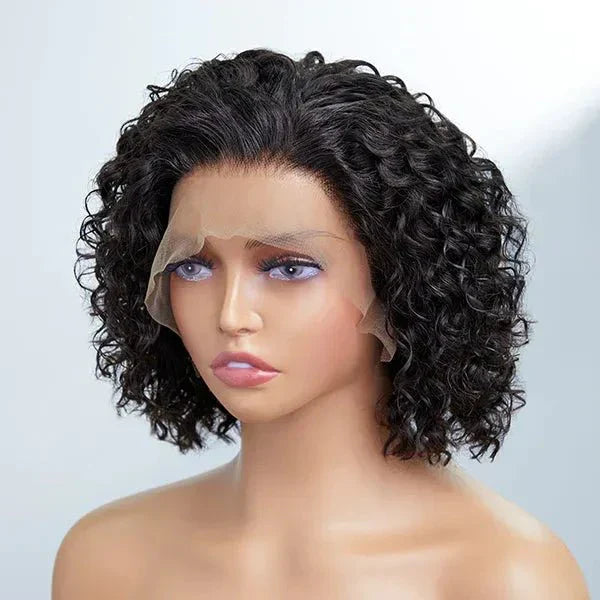 Lady's Summer Pixie Cut Curly Bob Wigs