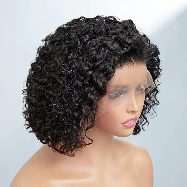 Lady's Summer Pixie Cut Curly Bob Wigs