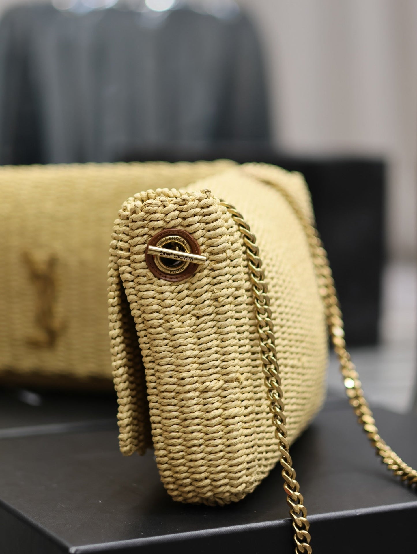 YSL Kate In Raffia - 28.5×20×6cm