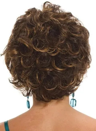 Short Curly Capless Synthetic Hair Wigs for Older Women