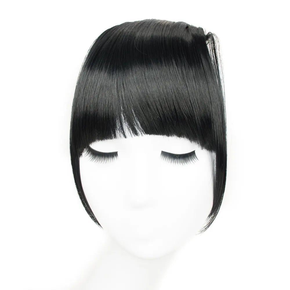 Clip In Hair Bangs Hairpiece Synthetic Blunt Bangs Hair Piece