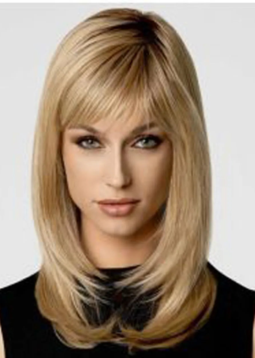 Classical Bob  Natural Straight Medium Synthetic Hair Capless Wigs 14 Inches