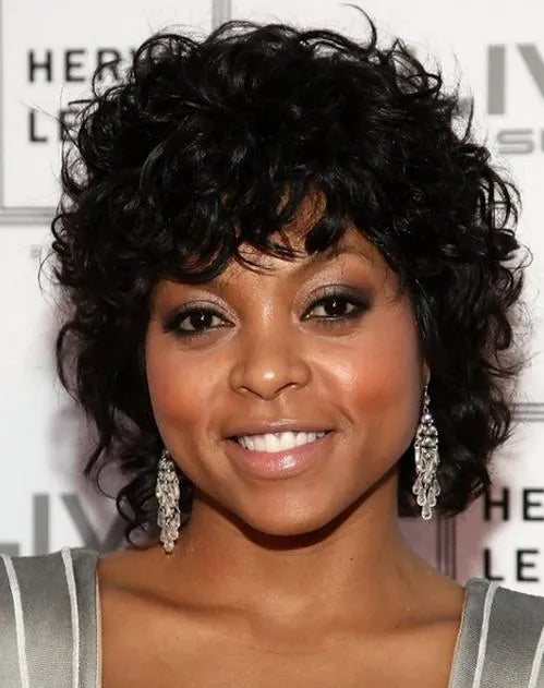 New Arrival Unique Graceful Short Curly 100% Human Hair Wig 12 Inches