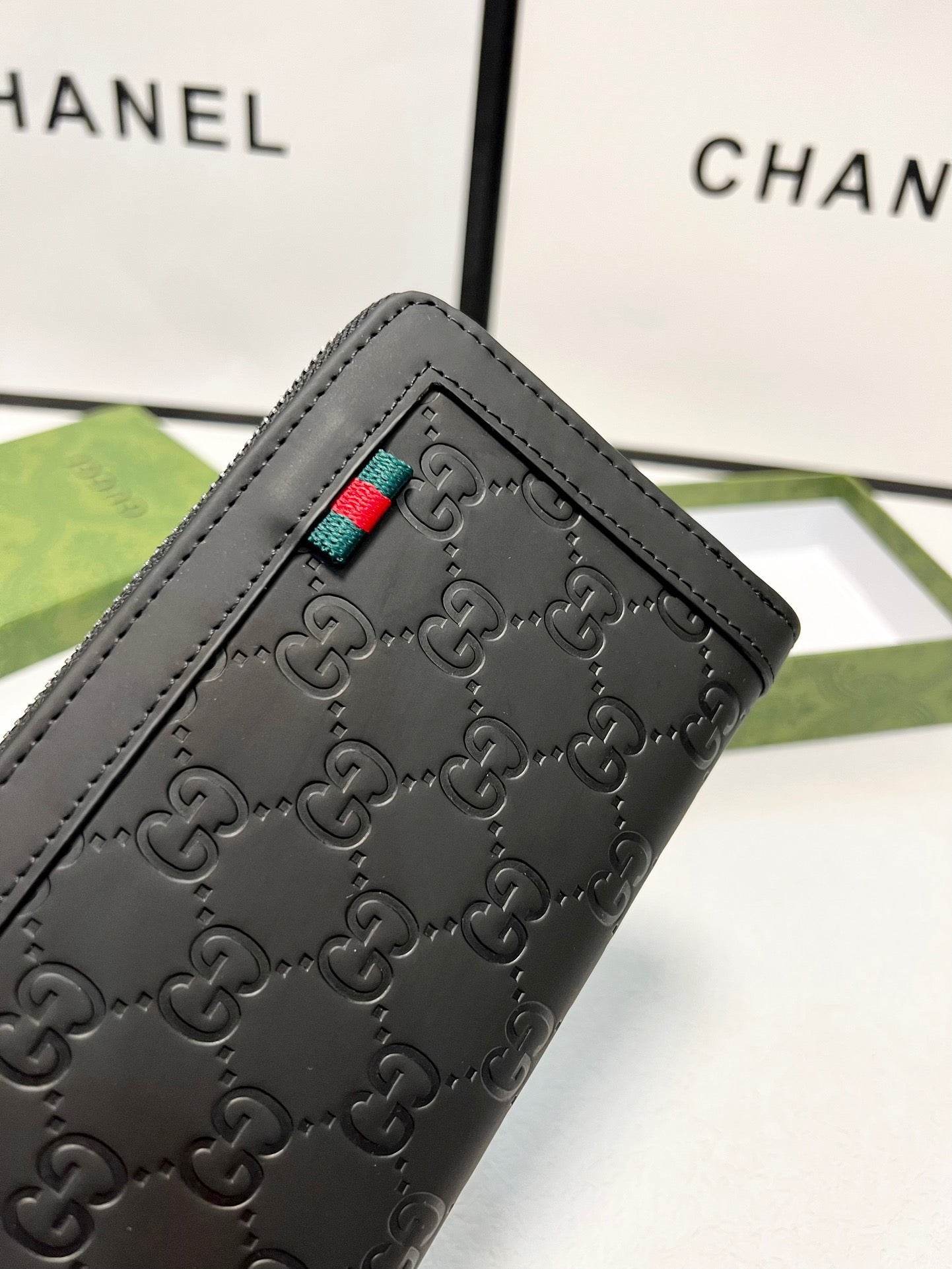 Gucci Trendy Classic Black Wallet - 20x10cm