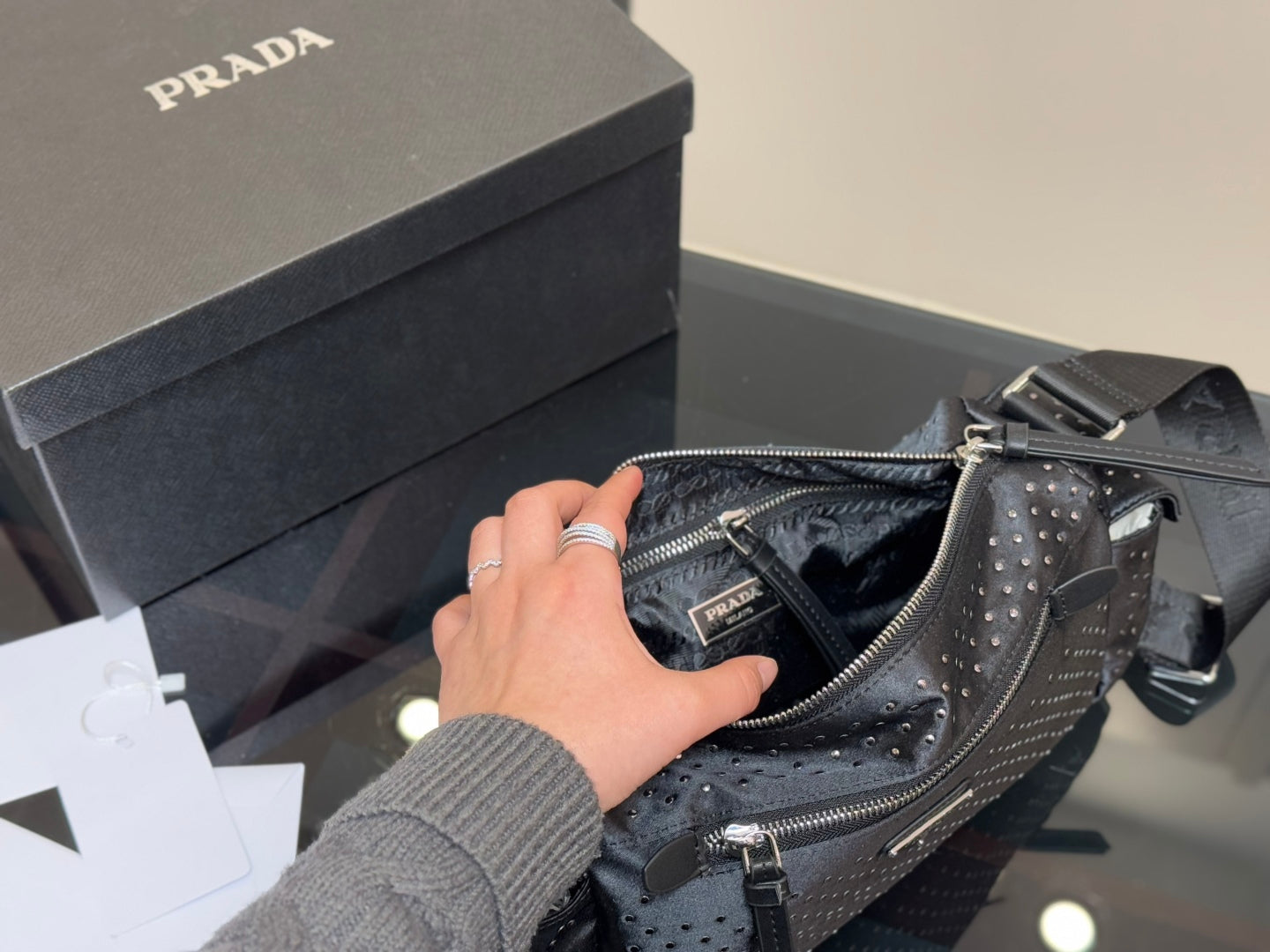 Prada Black Universal Messenger Bag