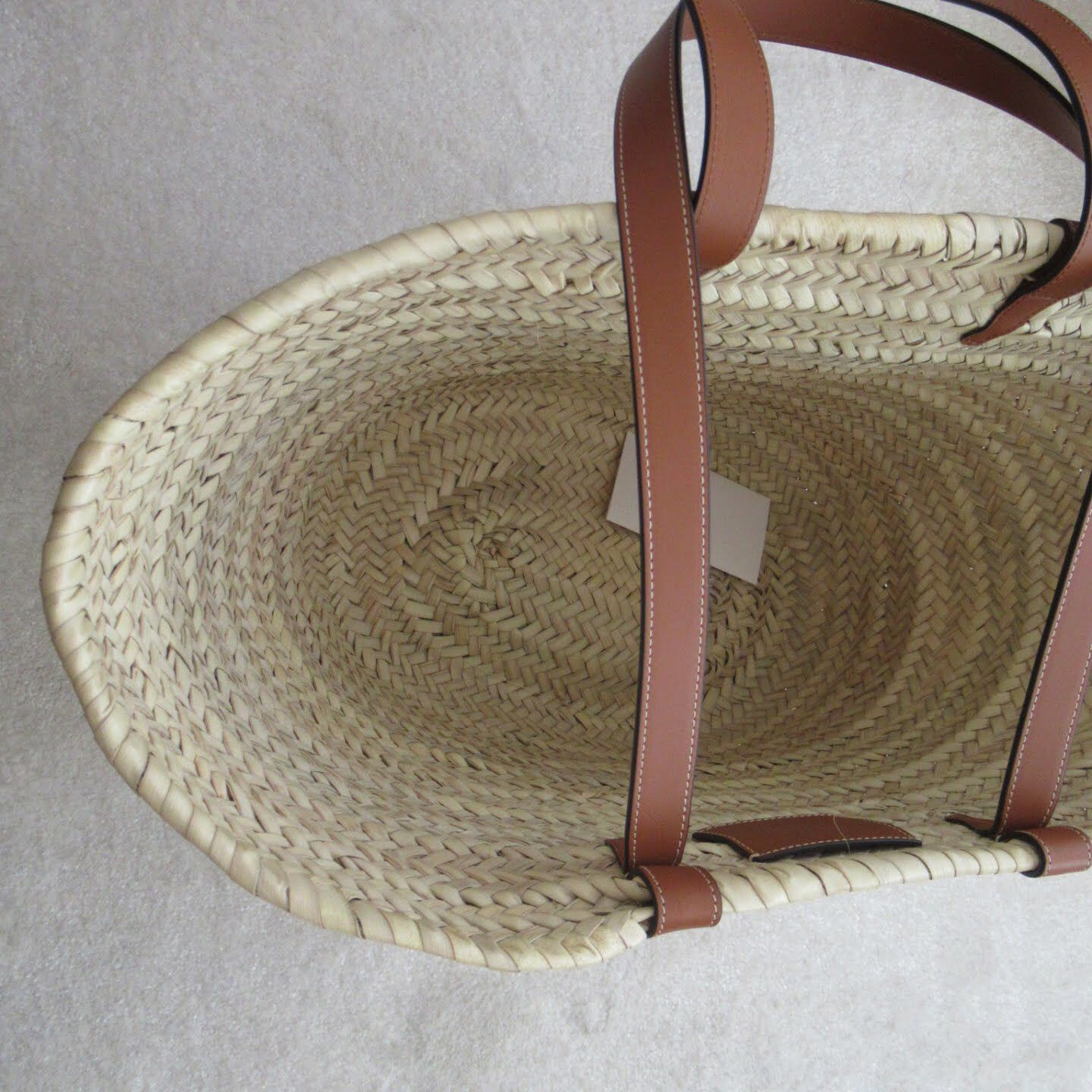 Celine Medium 26 Triomphe Celine Classic Panier in palm leaves Tan 25 X 26 X 12 CM