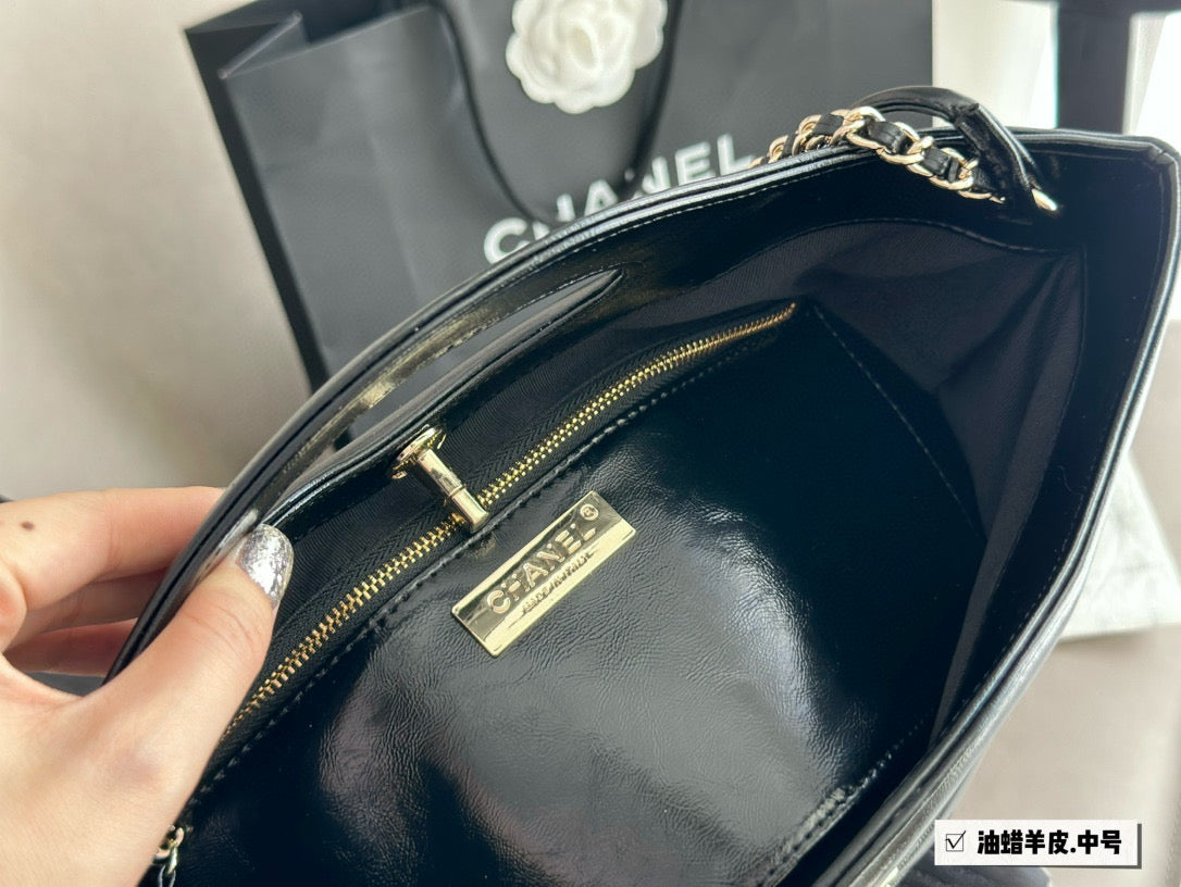 Chanel Classic 31 Black Tote Bag 36x30cm