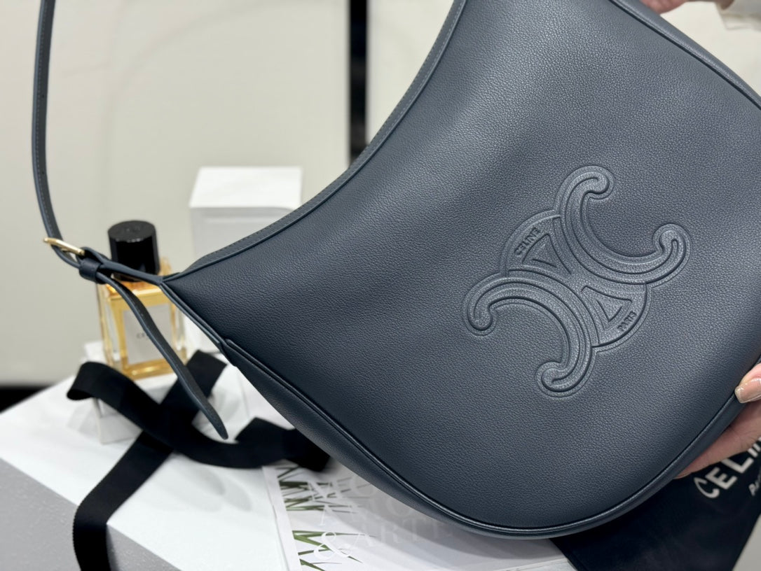 Celine Heloise Bag in Supple Calfskin Gray 30 x 28.5 x 8cm