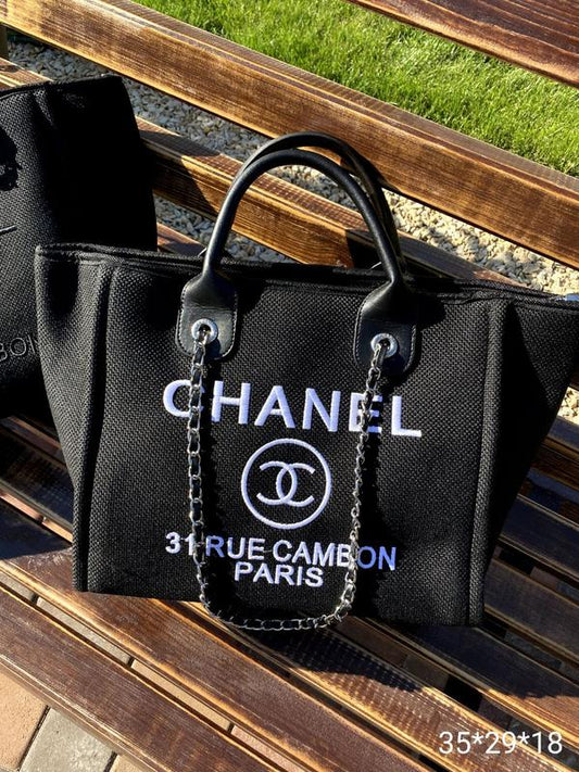 Chanel Denim 31 Rue Cambon Tote w Tag
