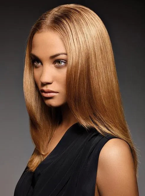 New Arrival  100% Indian Human Hair 16 Inches Straight Layered Hair Full Lace Wig