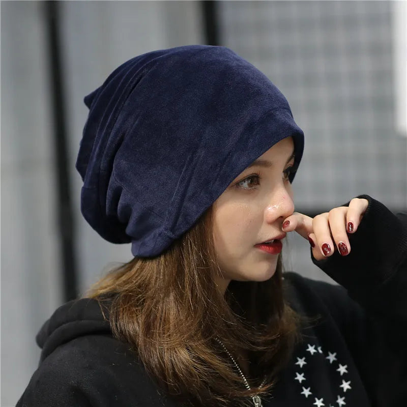 Brimless Autumn Velvet Cap