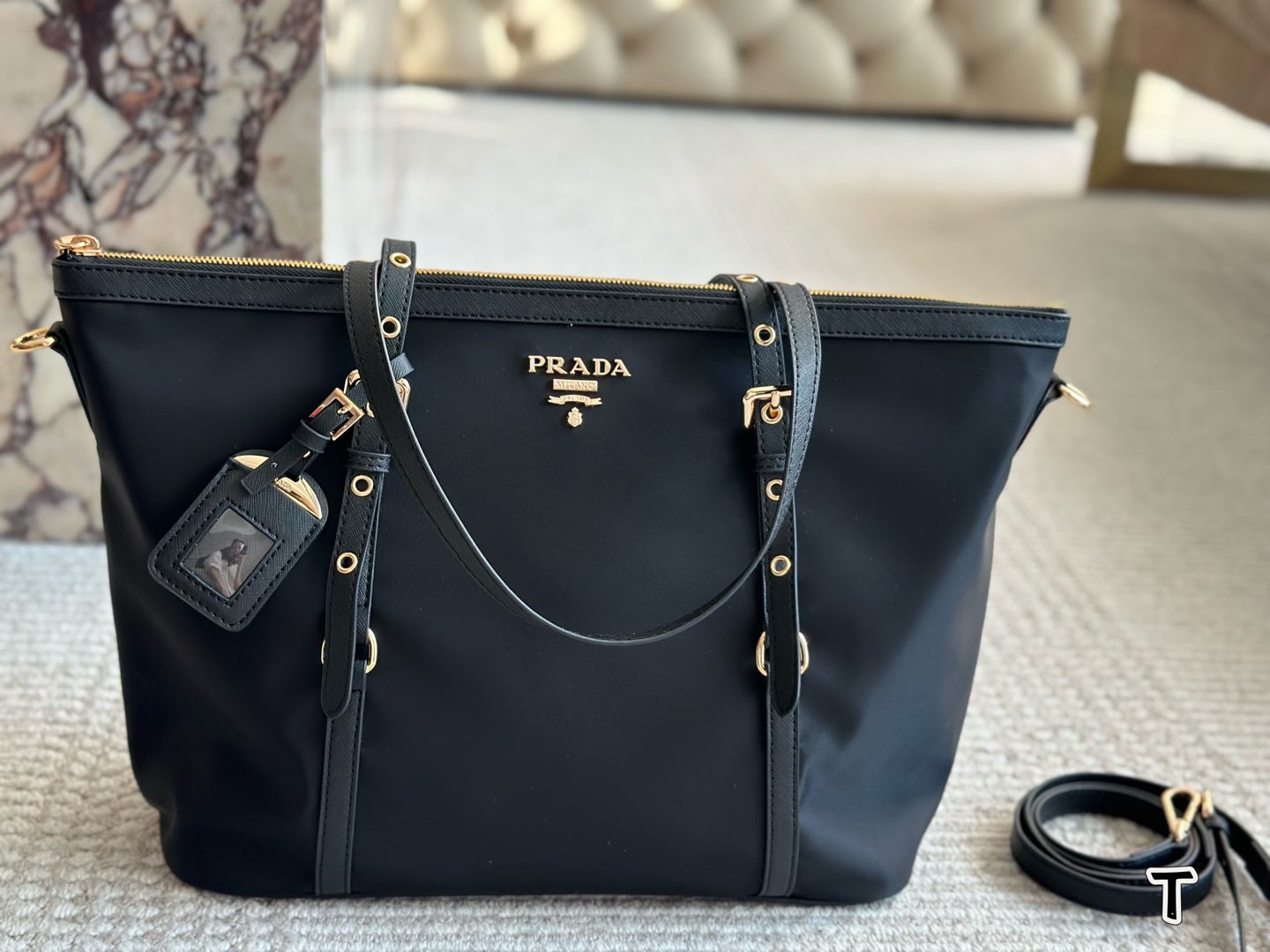Prada Classic Tote Bag Nylon 35x28cm