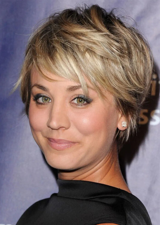 Katy Perry Style Women's Short Shaggy Straight Synthetic Hair Capless Wigs 12inch