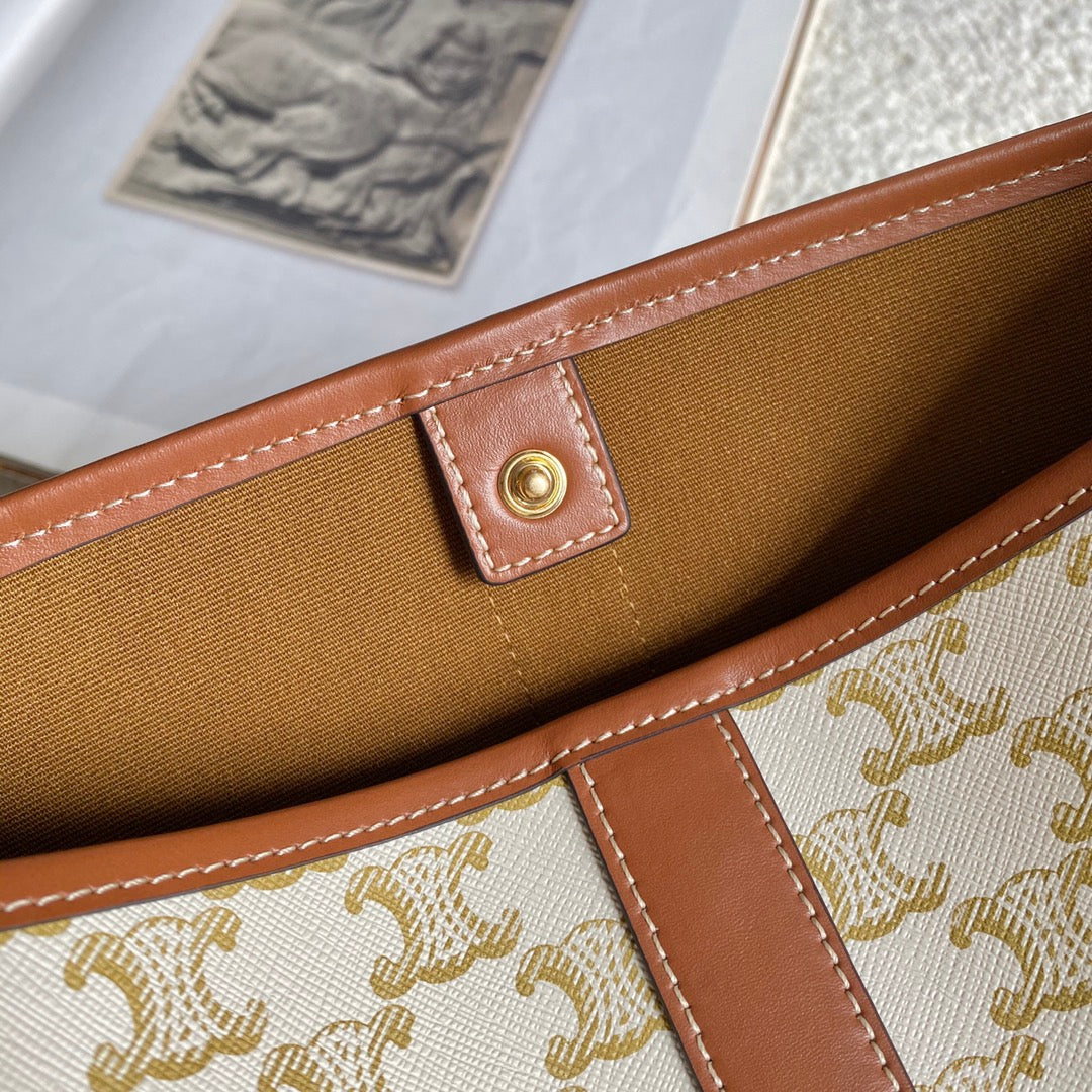 Celine flower white 33 medium bucket bag 33×27×17cm