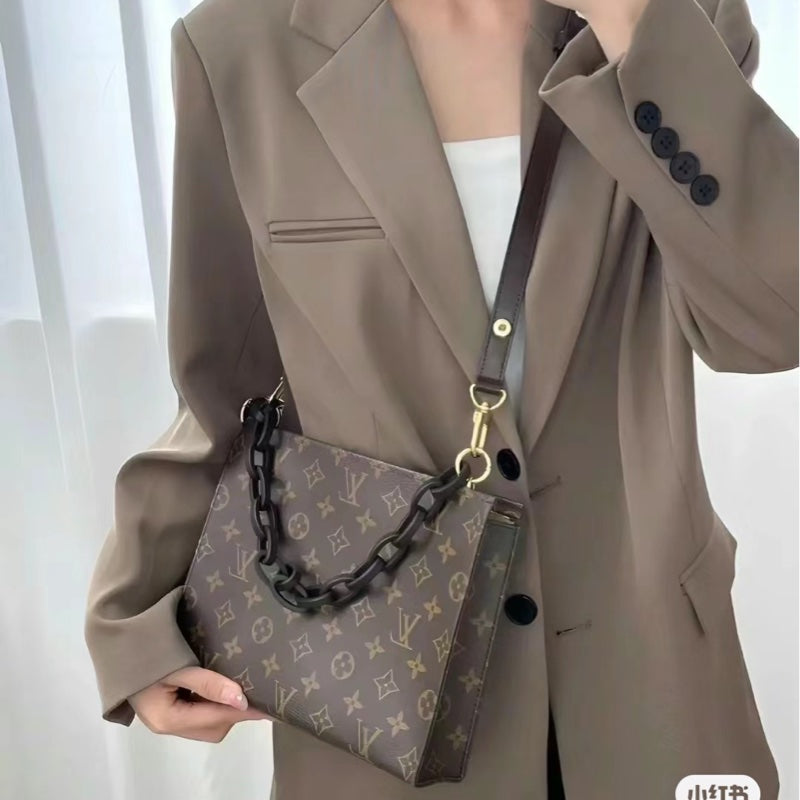 LV Toiletry Pouch 26 in Monogram Reverse Canvas with Wide Shoulder Strap