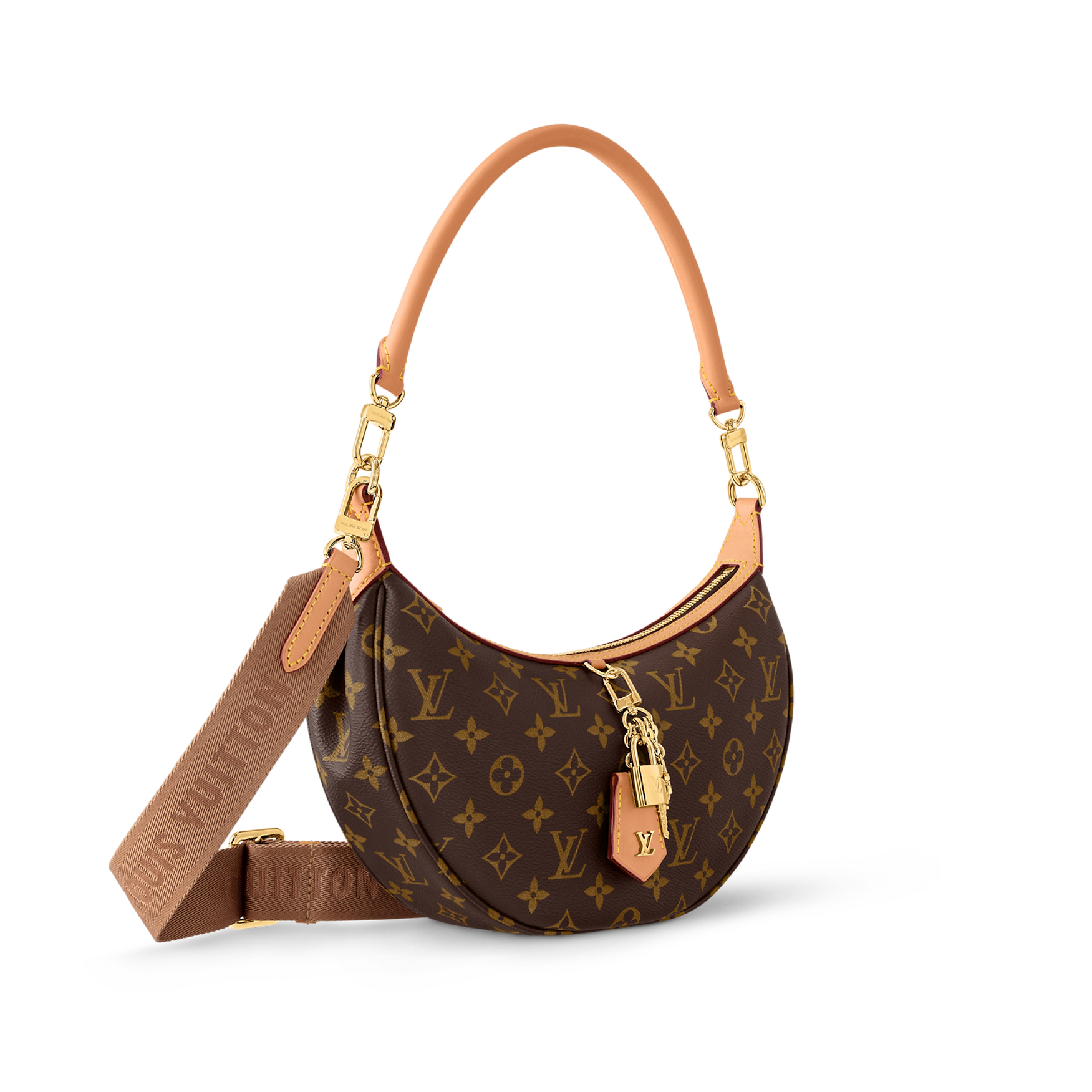 LOUIS VUITTON Looping Brown M12939 Monogram Bag 11 x 5.9 x 2.8 in