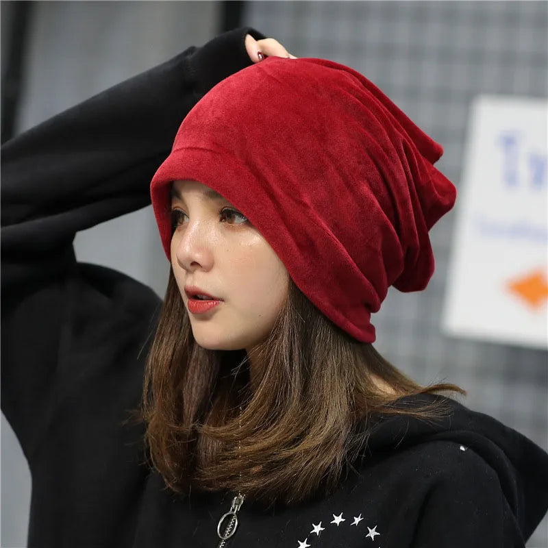 Brimless Autumn Velvet Cap