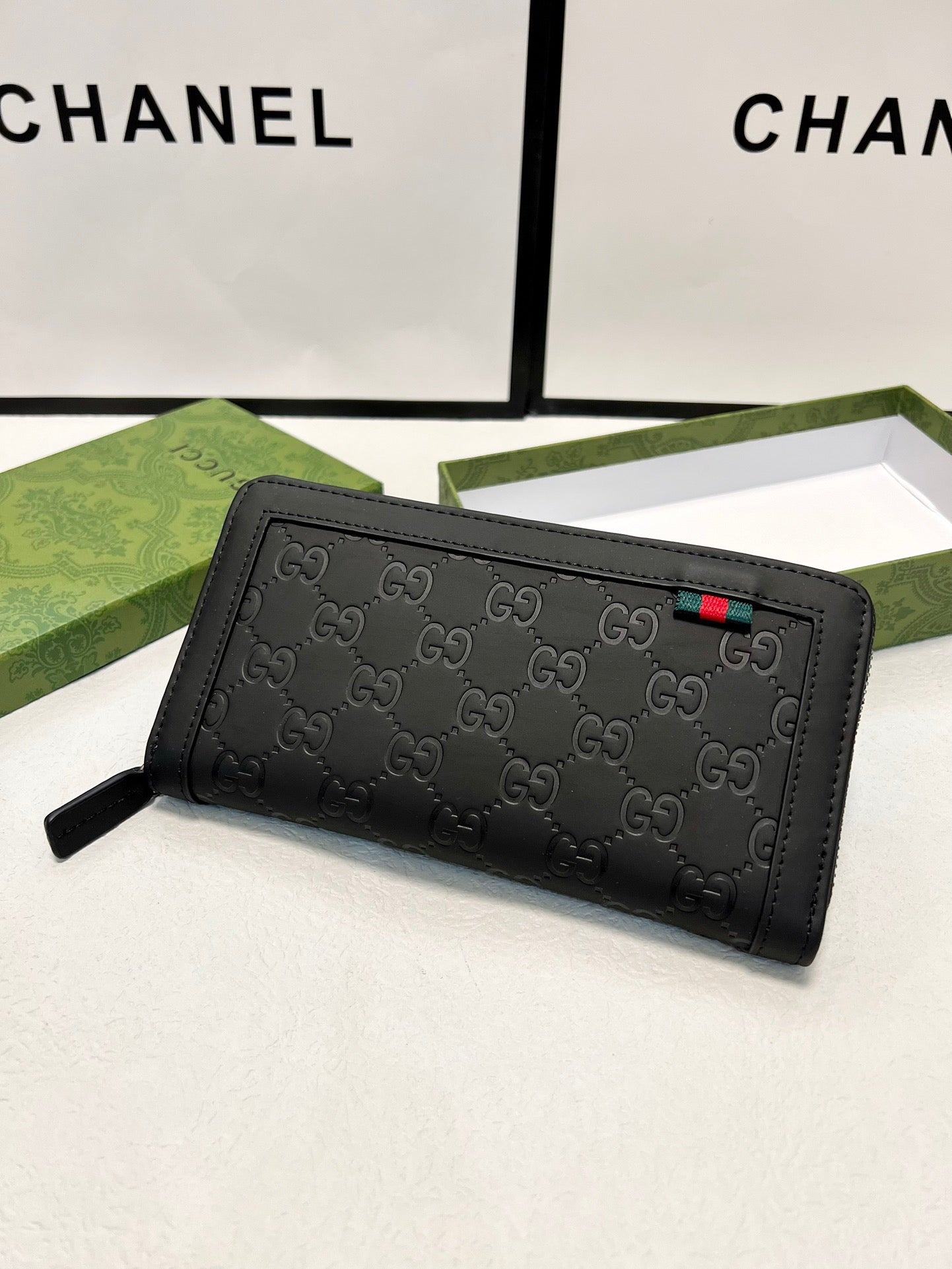 Gucci Trendy Classic Black Wallet - 20x10cm