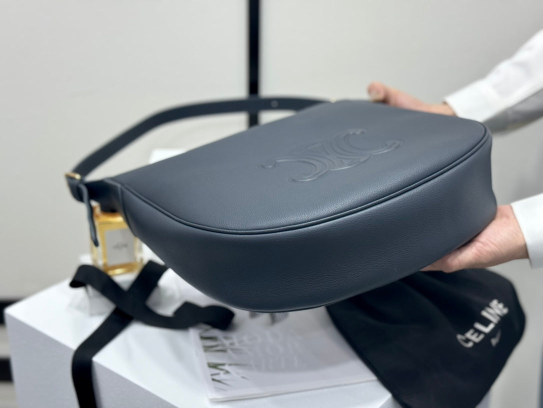 Celine Heloise Bag in Supple Calfskin Gray 30 x 28.5 x 8cm