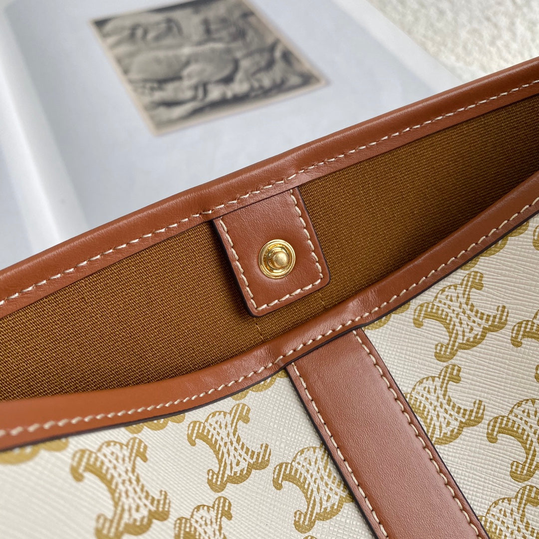 Celine flower white 20 small bucket bag 20×22×13cm