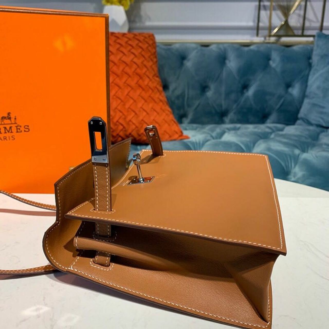 Kelly Danse 25cm Palladium Hardware Swift Leather Handbag