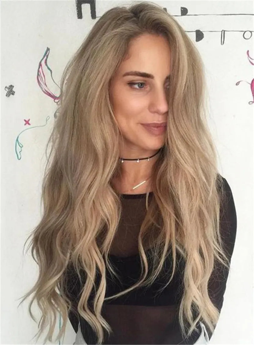 Long Body Wave Synthetic Hair Lace Front Wigs 28 Inches