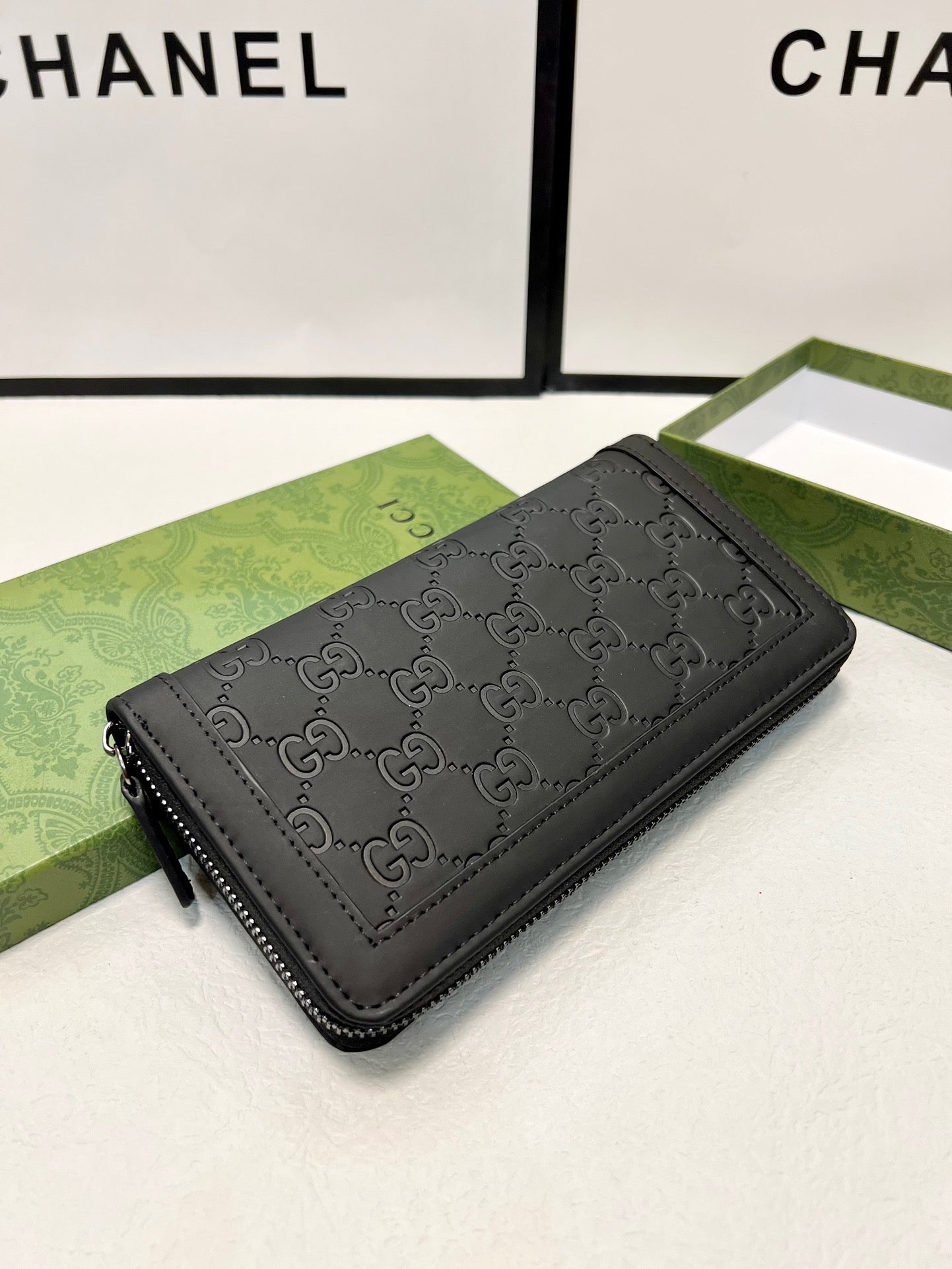 Gucci Trendy Classic Black Wallet - 20x10cm