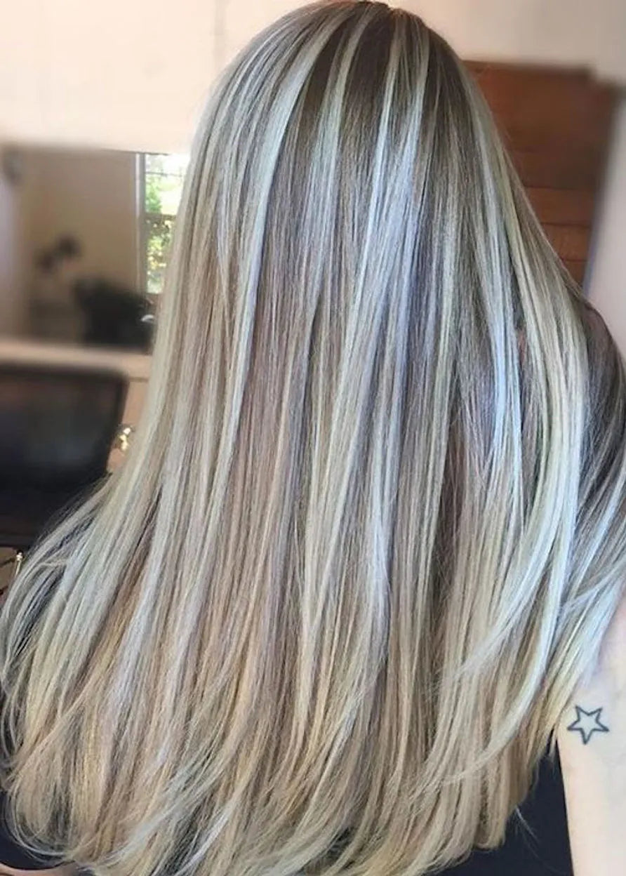 Super Long Length Straight Hairstyle Synthetic Hair Capless Wigs 24 Inches