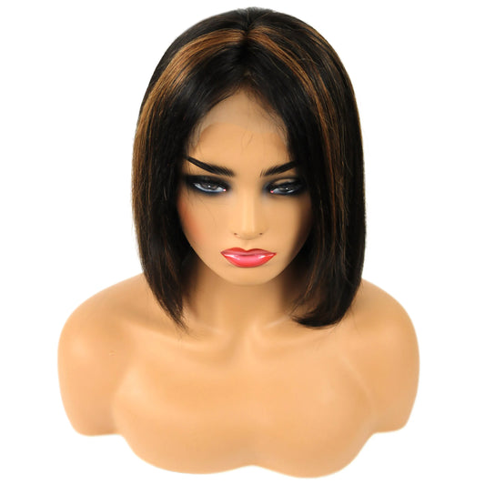 Gabrielle Union Medium Straight Lace Front Human Hair Wig 14 Inches