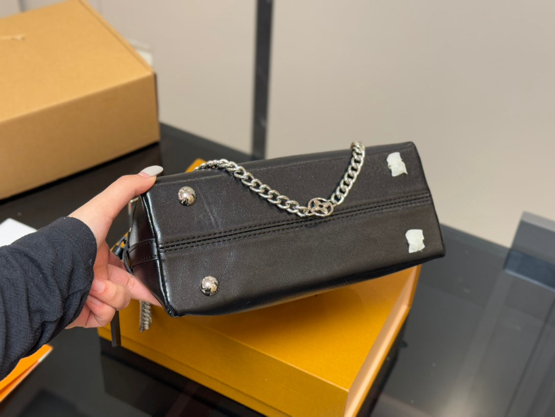 Louis Vuitton LV Carryall Chain Black Tote Bag