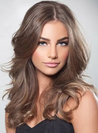 Fashion  100% Real Virgin Human Hair Long Wavy Full Lace Wigs 18 Inches