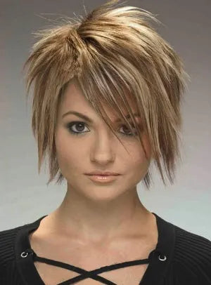 Cool Amazing Short Straight Blonde Wig 8 Inches