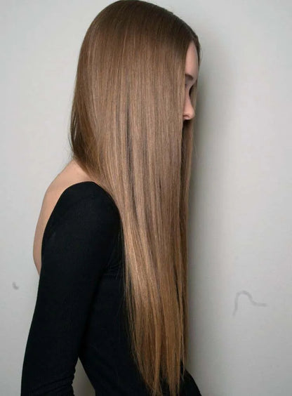 Long Straight Lace Front Human Hair Wig 30 Inches