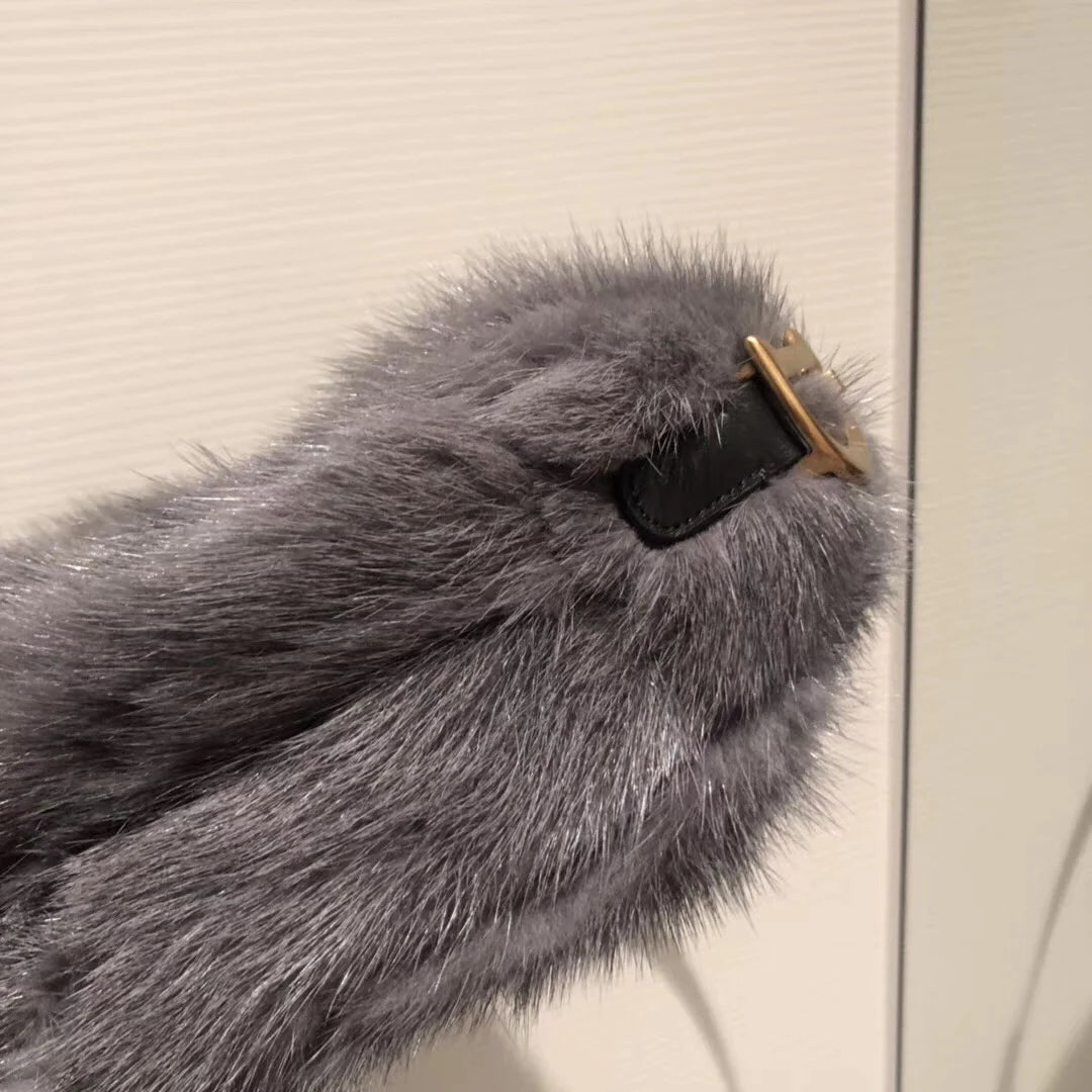 Dior Winter Saddle Bag In Grey