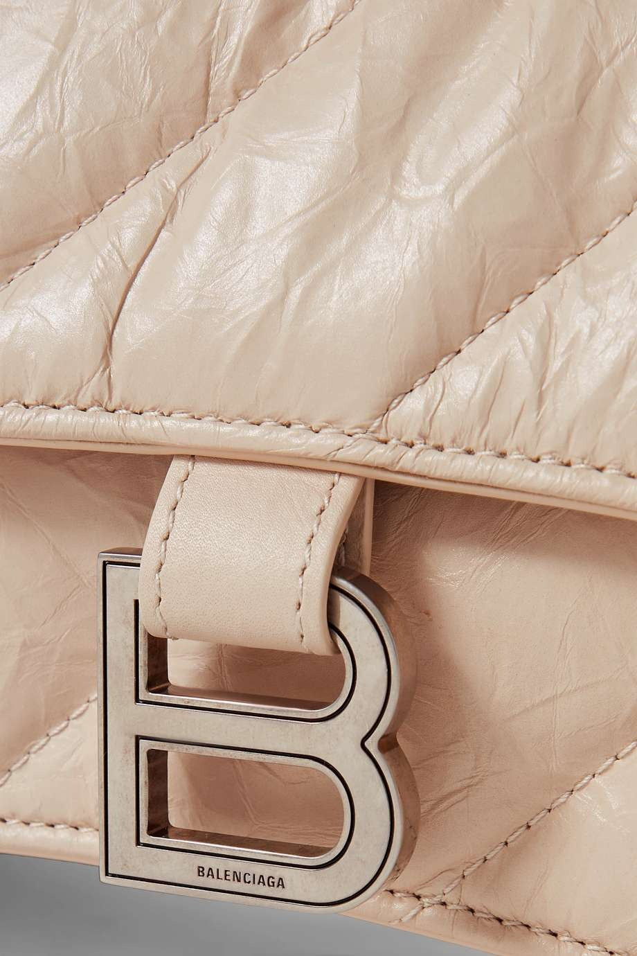 BALENCIAGA Crush small quilted crinkled-leather shoulder bag