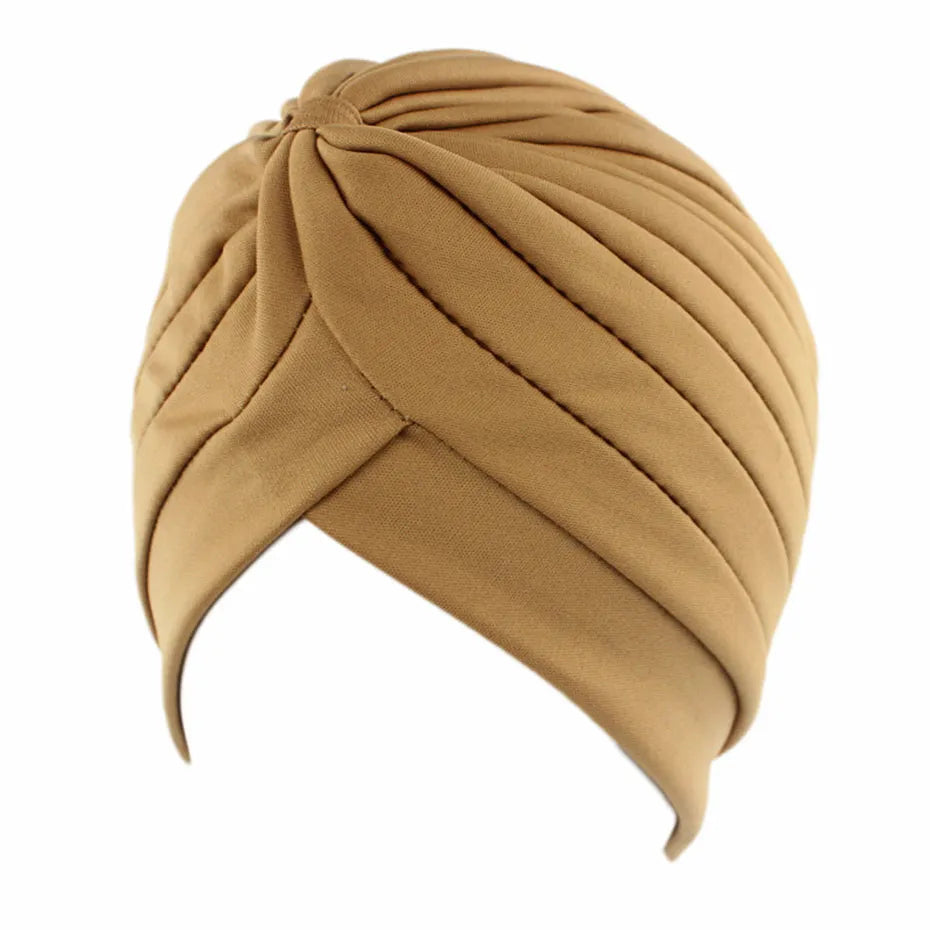 Pleated Stretch Fabric Muslim Turban