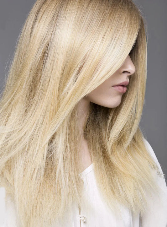 Top Quality Amazing Boutique Long Silky Straight Blonde 100% Human Hair Full Lace Wig 16 Inches