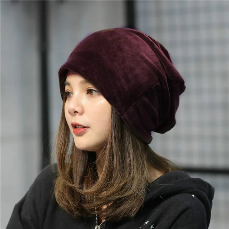 Brimless Autumn Velvet Cap