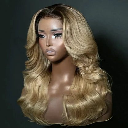 Classical Blonde Layered Cut Wavy Wigs