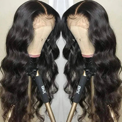 Classical Mid-part Body Wave Human Hair Wig