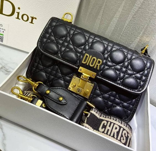CD Dior Dioraddict Cannage calfskin flap shoulder bag